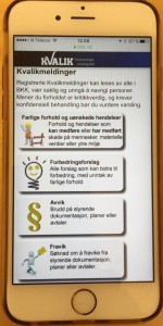 Kvalitetssystemet Kvalik på mobil