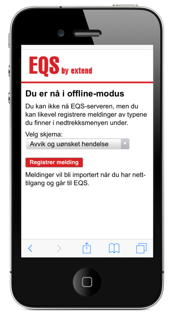 Registrer avvik og hendelser i offline-modus