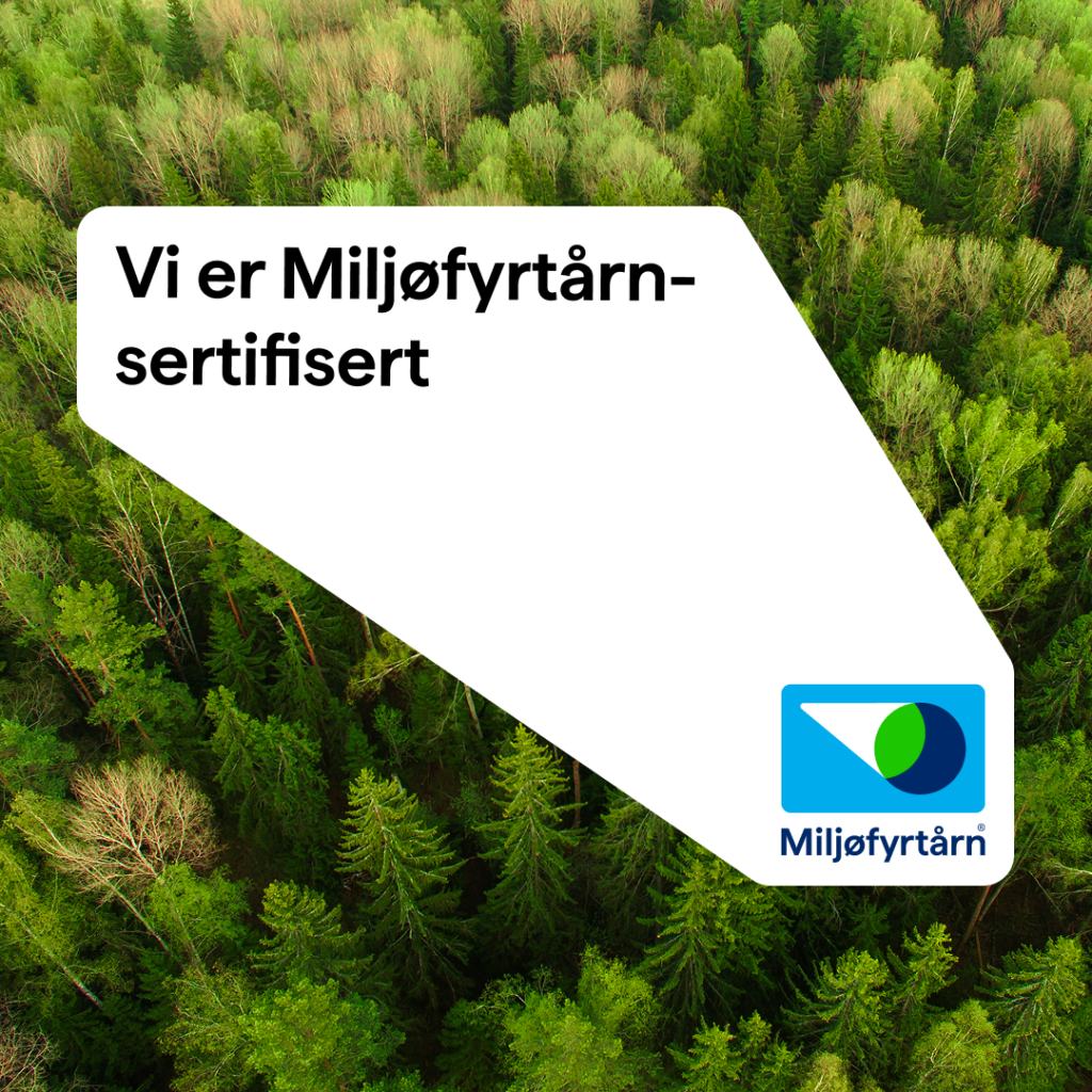 Vi er Miljøtårnfyrtårn-sertifisert