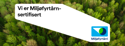 Vi er Miljøtårnfyrtårn-sertifisert